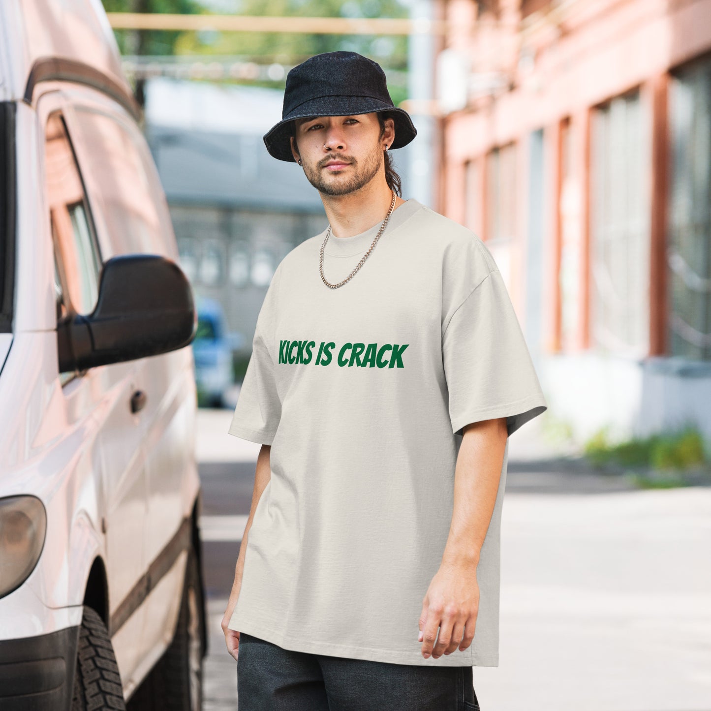 Kick is Crack Oversized faded t-shirt